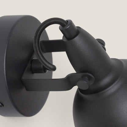 Lámpara de Pared Orientable Metal 1 Foco Emer Negro