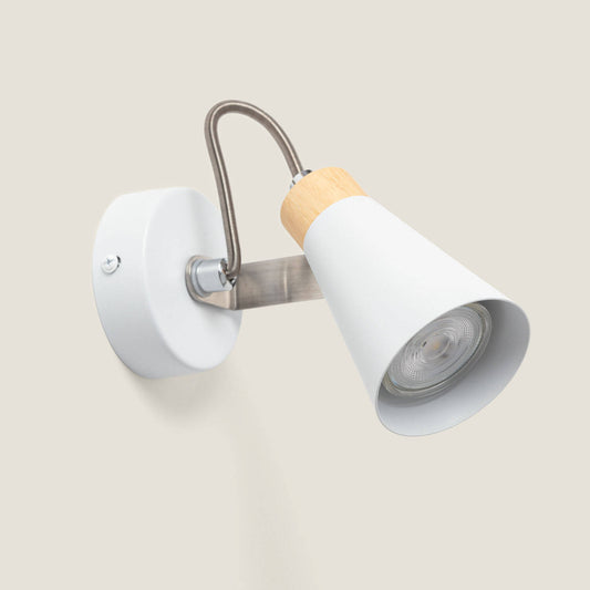 Lámpara de Pared Orientable Metal y Madera 1 Foco Mara