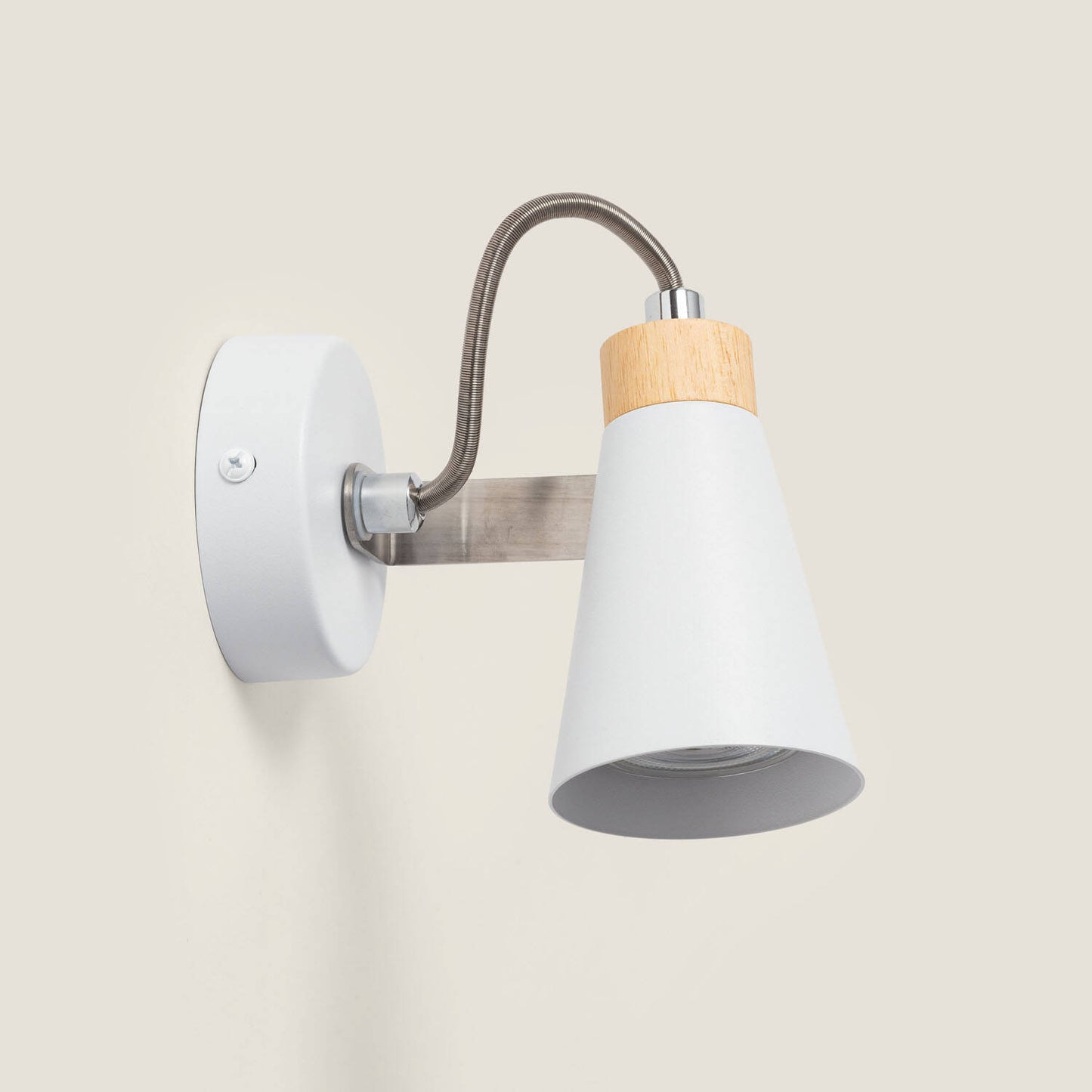 Lámpara de Pared Orientable Metal y Madera 1 Foco Mara