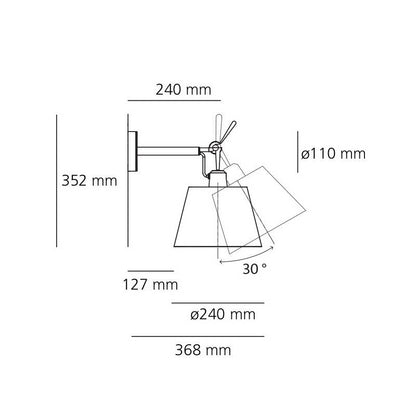 Lámpara de Pared Tolomeo Diffusore ARTEMIDE
