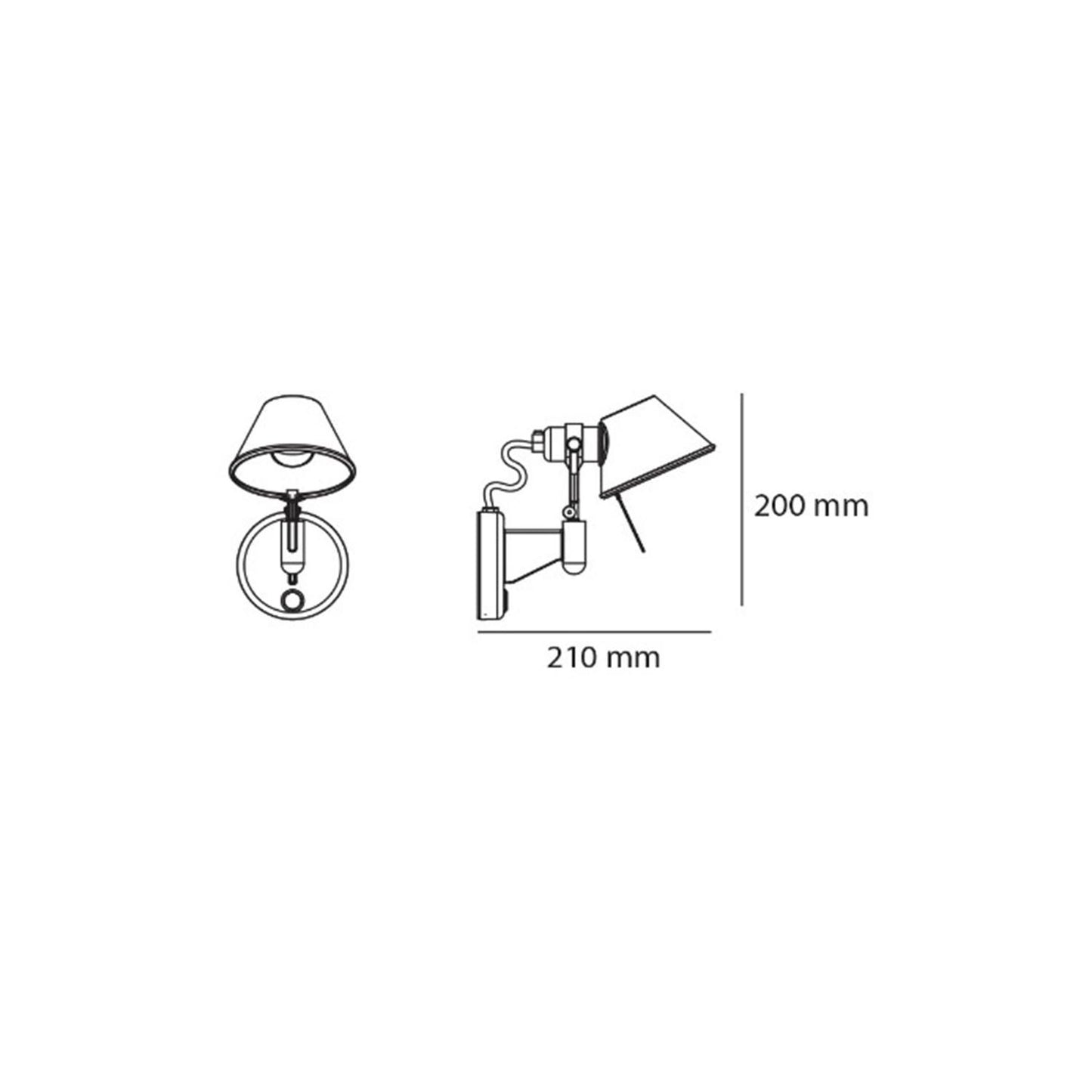 Lámpara de Pared Tolomeo Micro Faretto con Interruptor ARTEMIDE