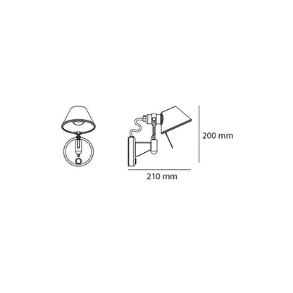 Lámpara de Pared Tolomeo Micro Faretto con Interruptor ARTEMIDE