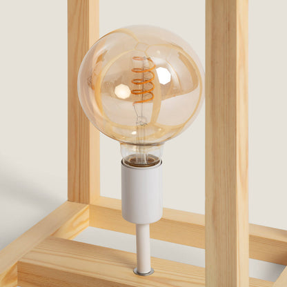 Lámpara de Pie de Madera Coba