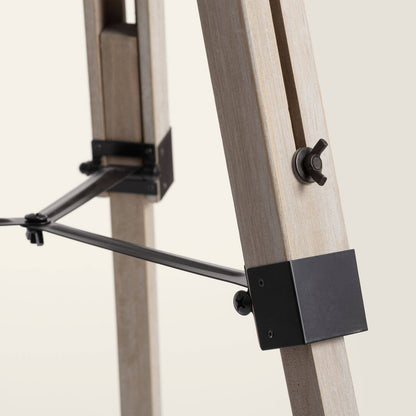 Lámpara de Pie de Madera y Metal Boes