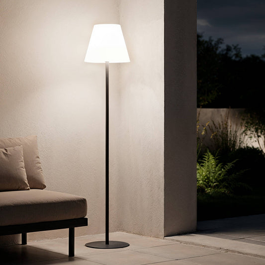 Lámpara de Pie Exterior de Metal LED Solar Larso