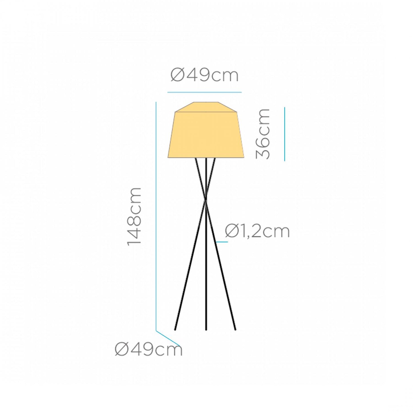 Lámpara de Pie Exterior LED 9W Amalfi 145 Battery Negro