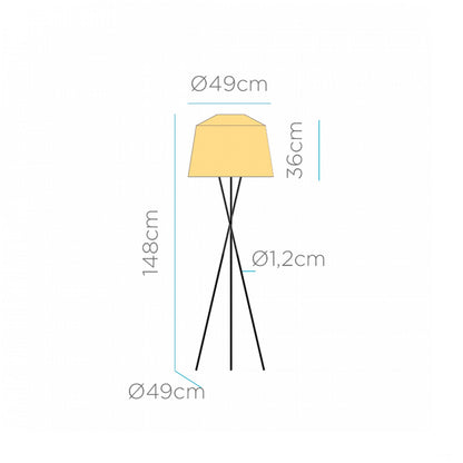 Lámpara de Pie Exterior LED 9W Amalfi 145 Battery Negro