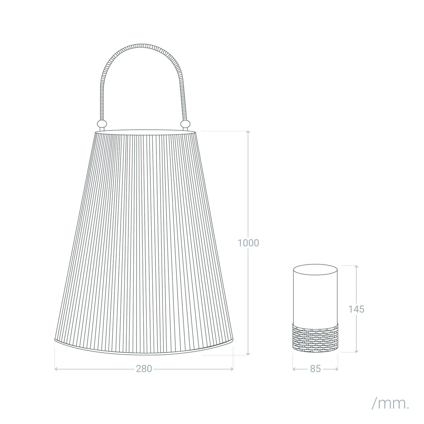 Lámpara de Pie LED Batería Exterior Nora