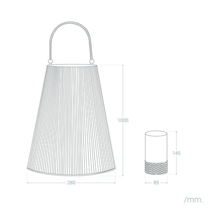 Lámpara de Pie LED Batería Exterior Nora