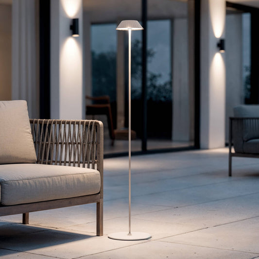 Lámpara de Pie LED Portátil Exterior con Batería USB Recargable Metal Hoima