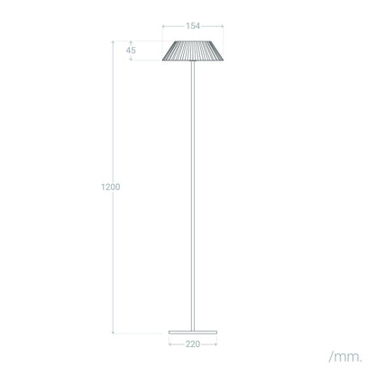 Lámpara de Pie LED Portátil Exterior con Batería USB Recargable Metal Hoima