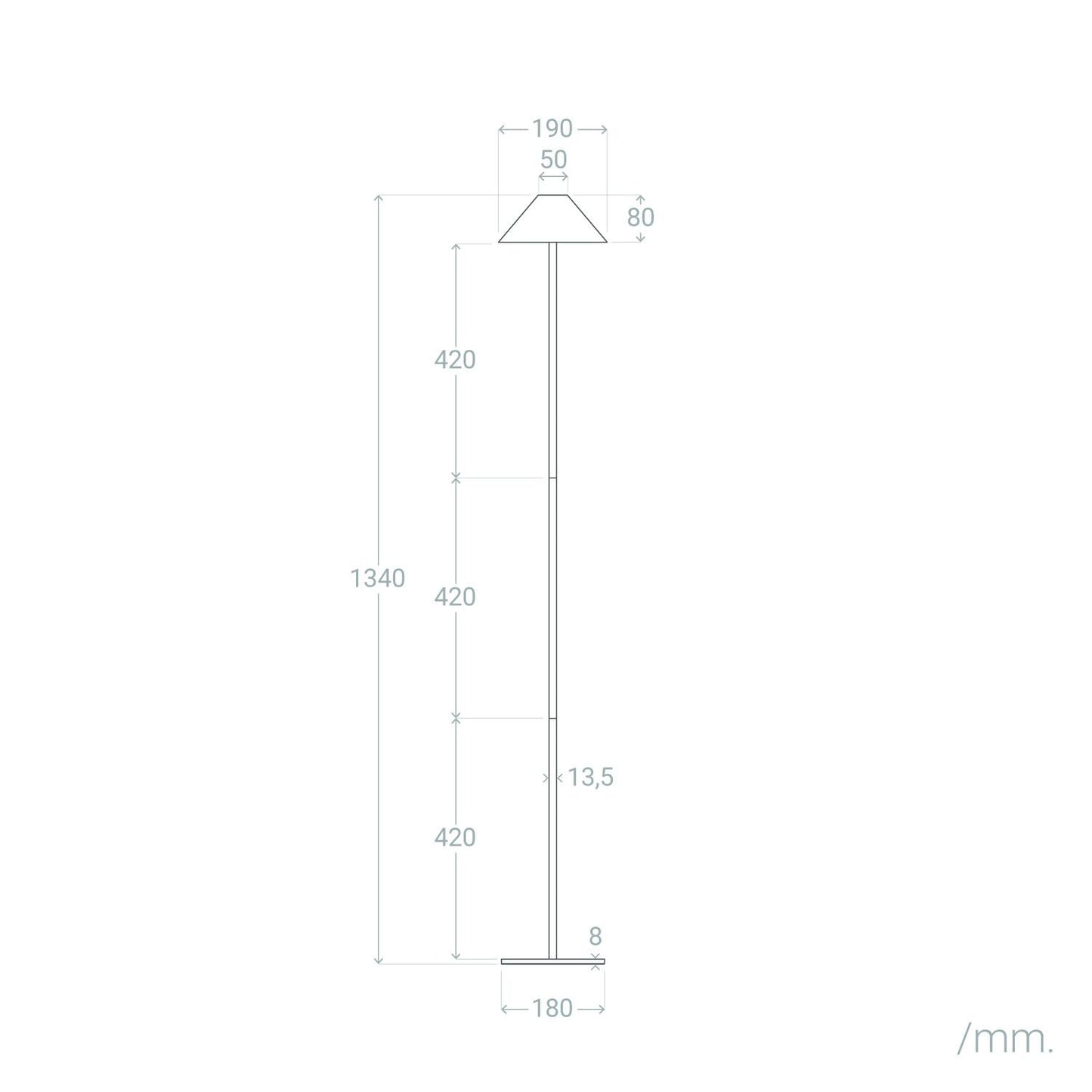 Lámpara de Pie LED Portátil para Exterior con Batería USB Recargable Metal Kivuli