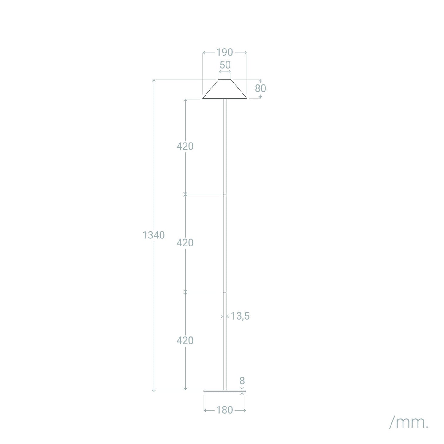 Lámpara de Pie LED Portátil para Exterior con Batería USB Recargable Metal Kivuli