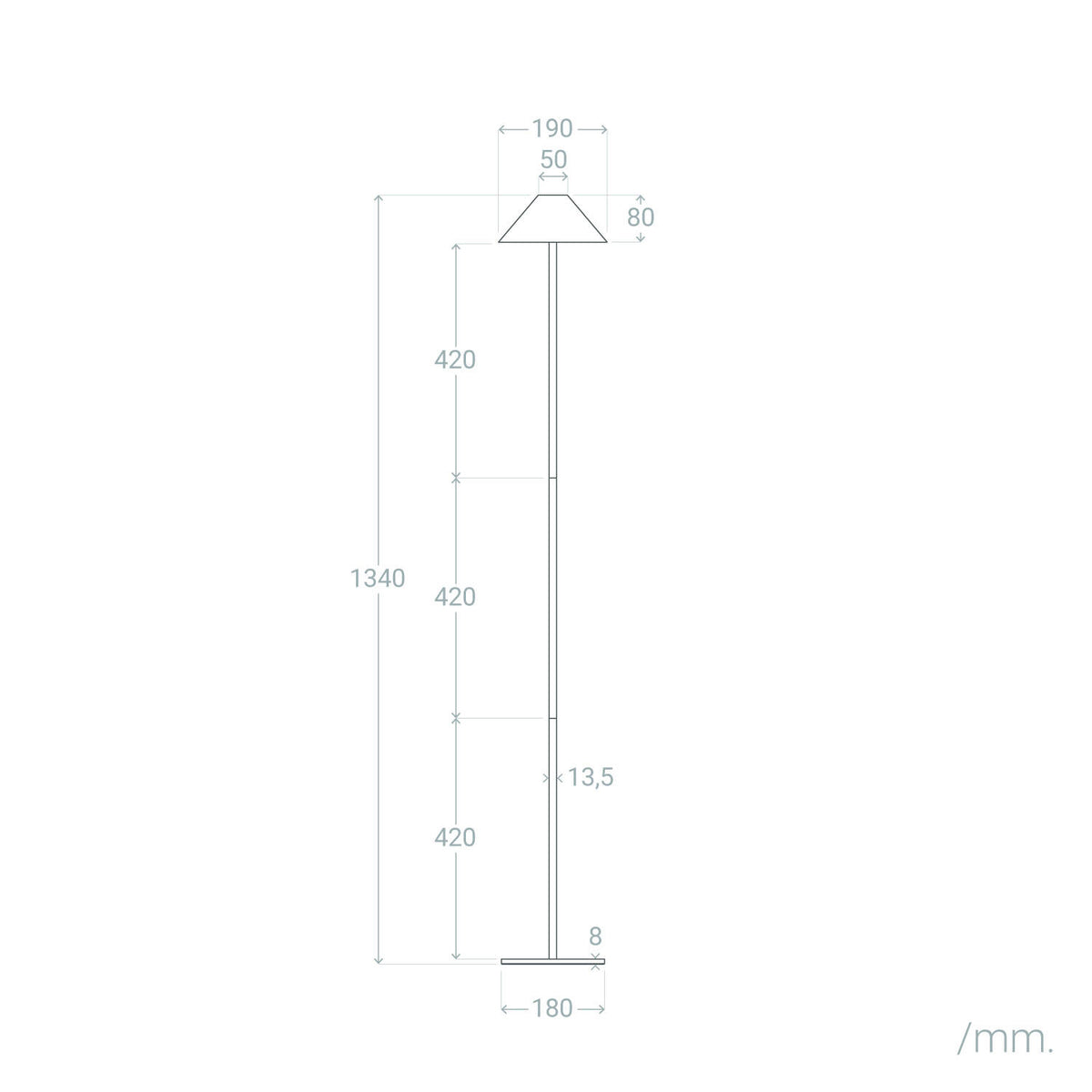 Lámpara de Pie LED Portátil para Exterior con Batería USB Recargable Metal Kivuli