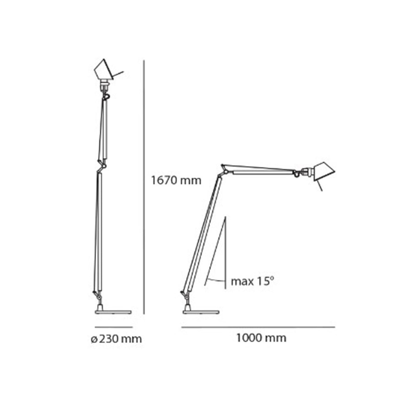 Lámpara de Pie LED Tolomeo Lectura ARTEMIDE