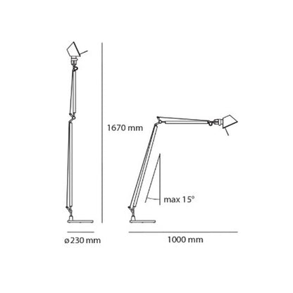 Lámpara de Pie LED Tolomeo Lectura ARTEMIDE