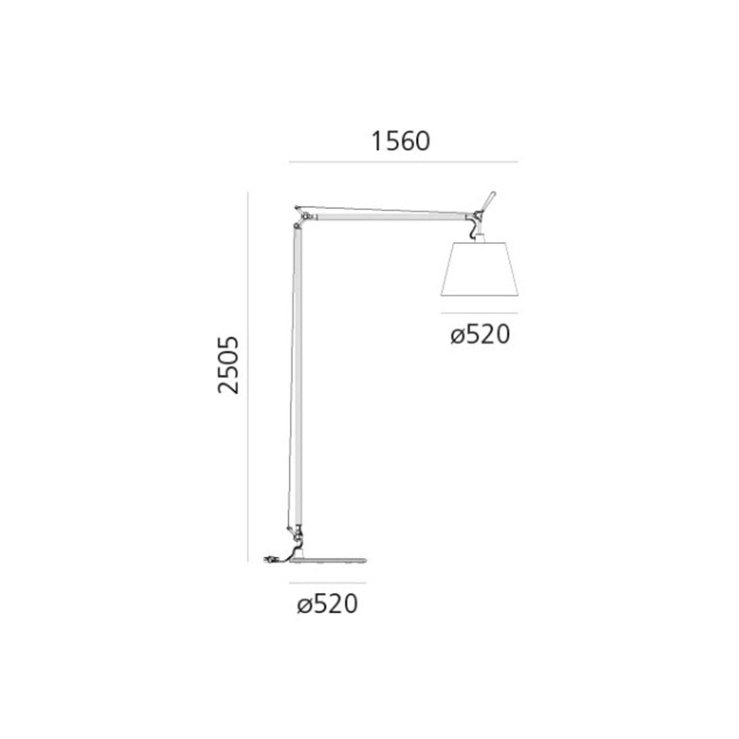 Lámpara de Pie LED Tolomeo Maxi ARTEMIDE