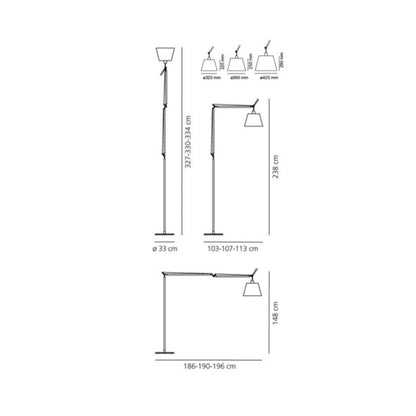 Lámpara de Pie LED Tolomeo Mega 31W ARTEMIDE
