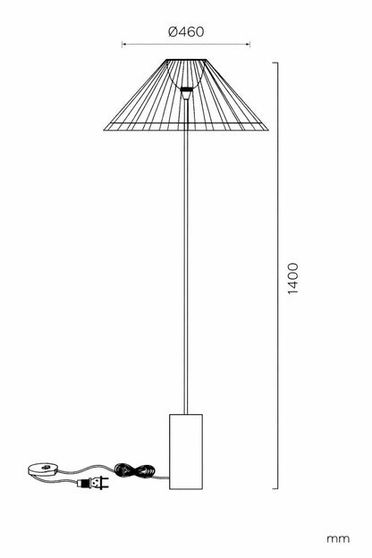 Lámpara de Pie Madera Leonessa  ILUZZIA