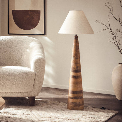 Lámpara de Pie Madera Zeil Rajesh ILUZZIA