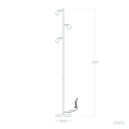 Lámpara de Pie Metal Aratz 3 Focos