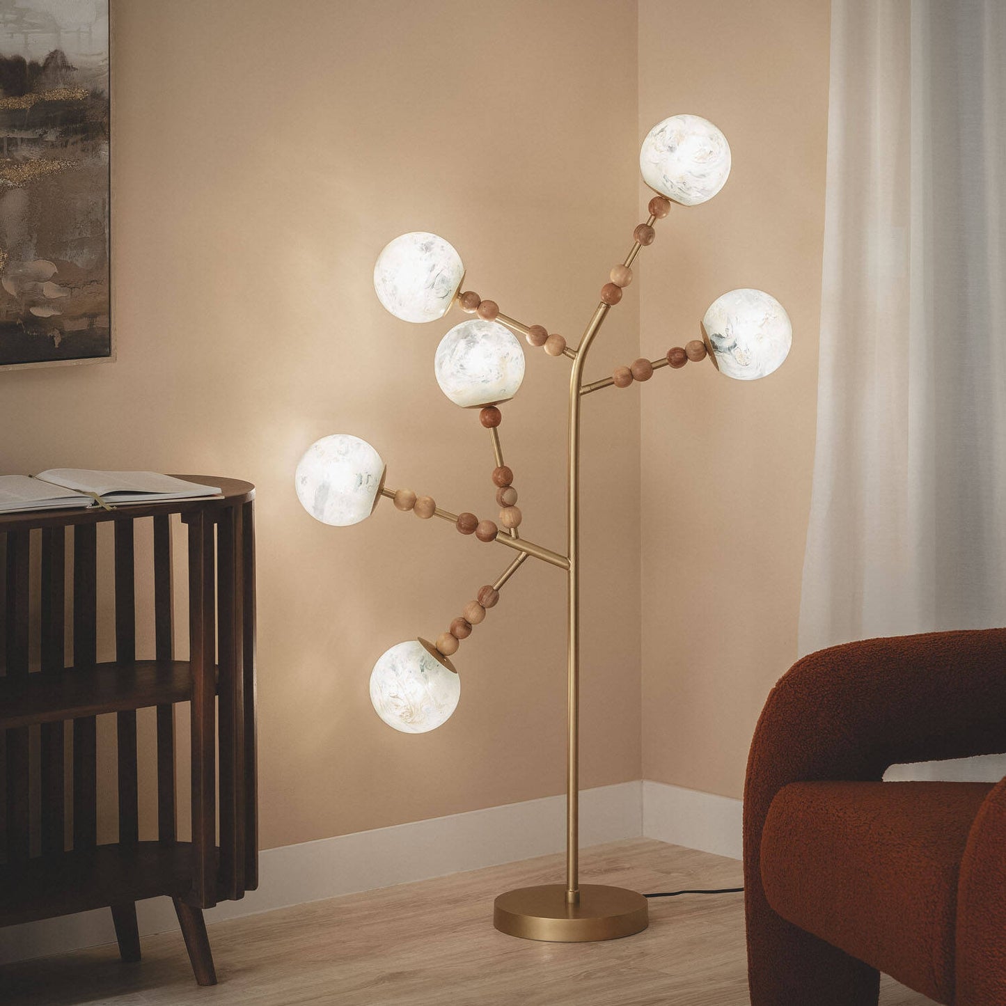 Lámpara de Pie Metal Cristal Routi  ILUZZIA