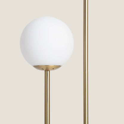 Lámpara de Pie Metal y Cristal Moonlight Brass 2 Focos