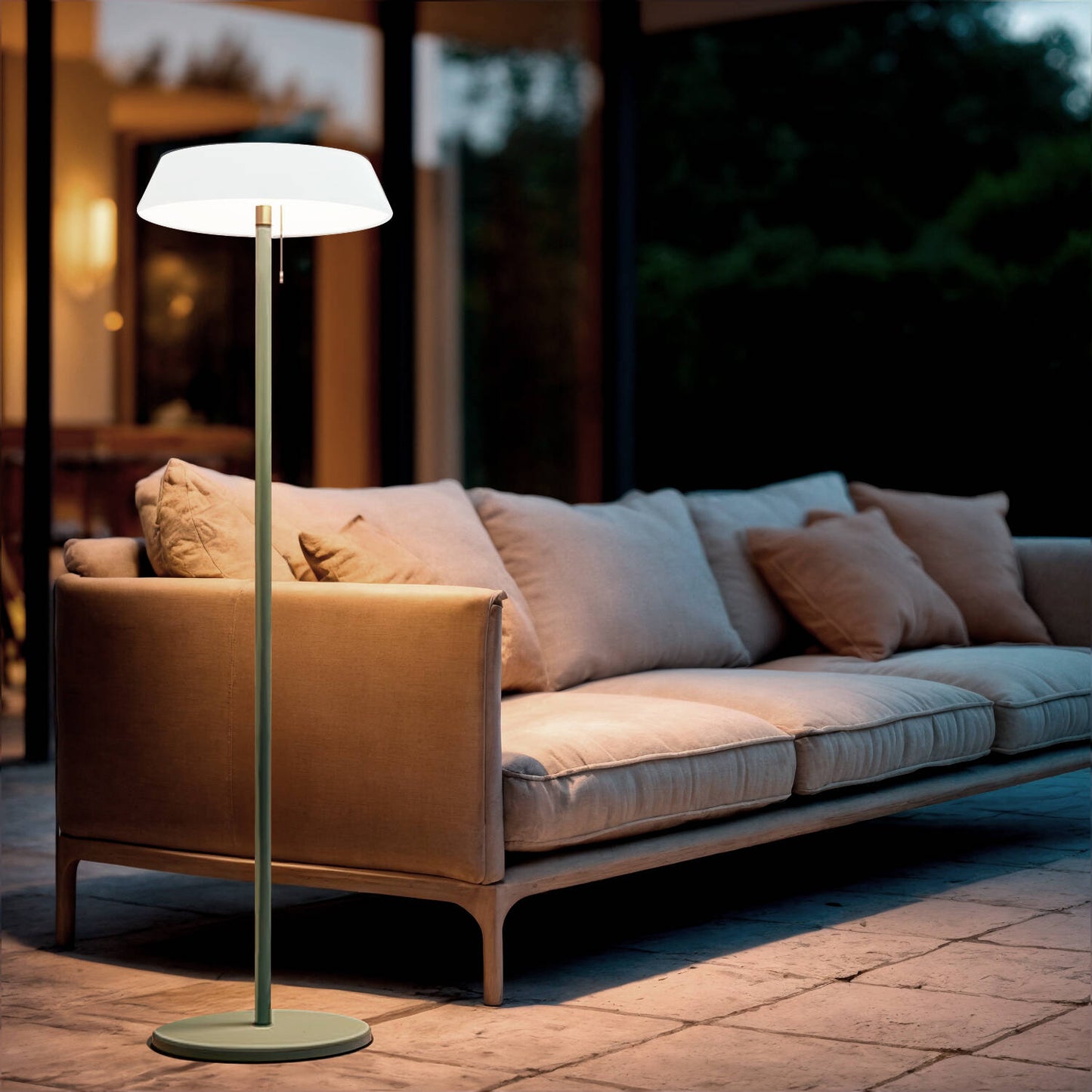 Lámpara de Pie Solar Exterior LED 2.6W Metal Aldana