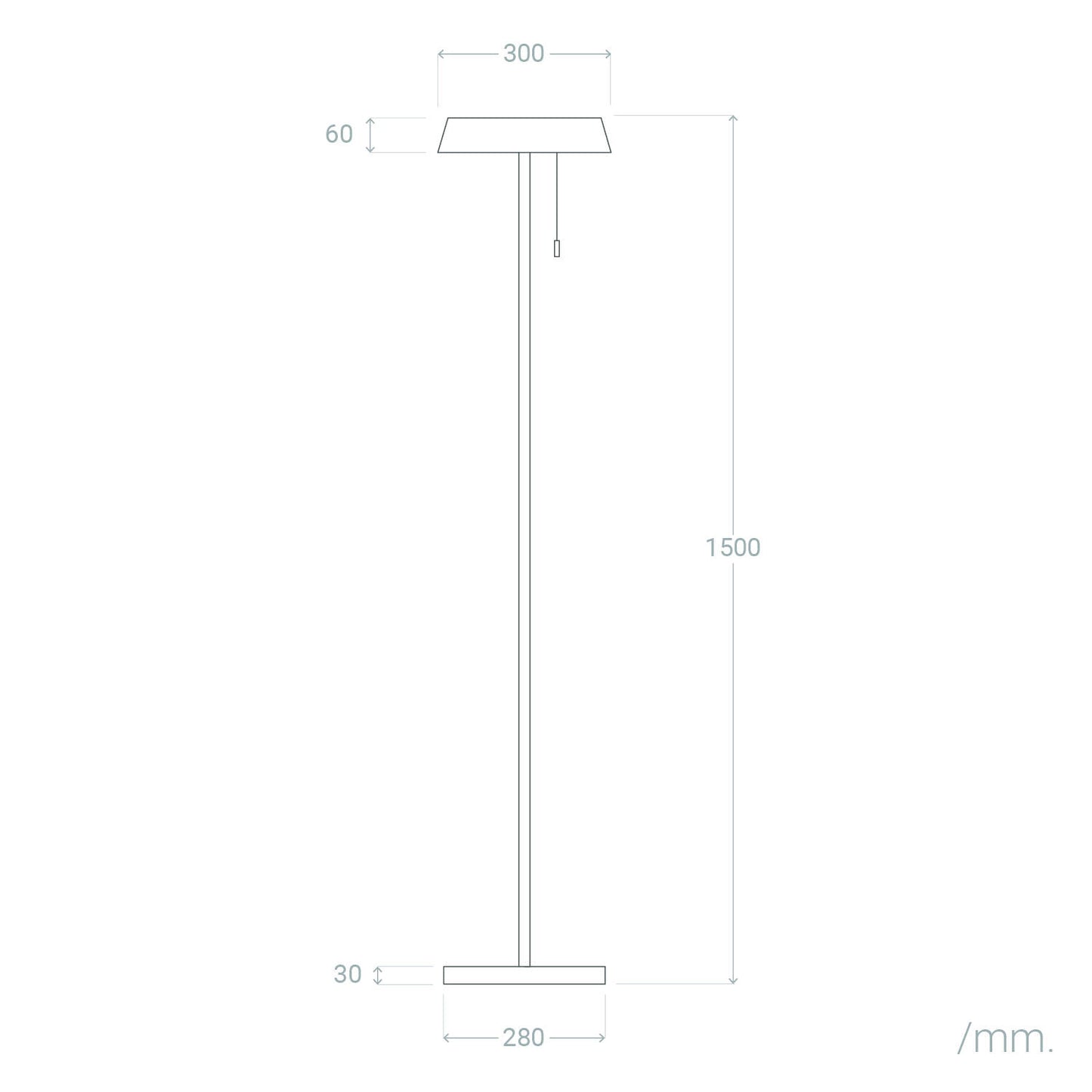 Lámpara de Pie Solar Exterior LED 2.6W Metal Aldana