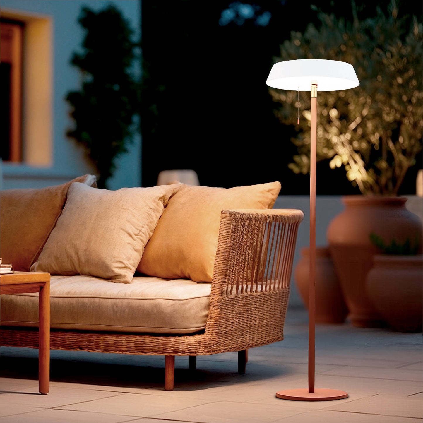 Lámpara de Pie Solar Exterior LED 2.6W Metal Aldana