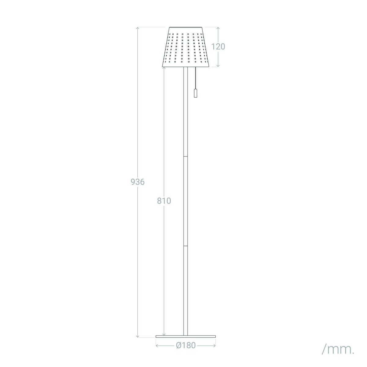 Lámpara de Pie Solar Exterior LED 3W Metal Banate