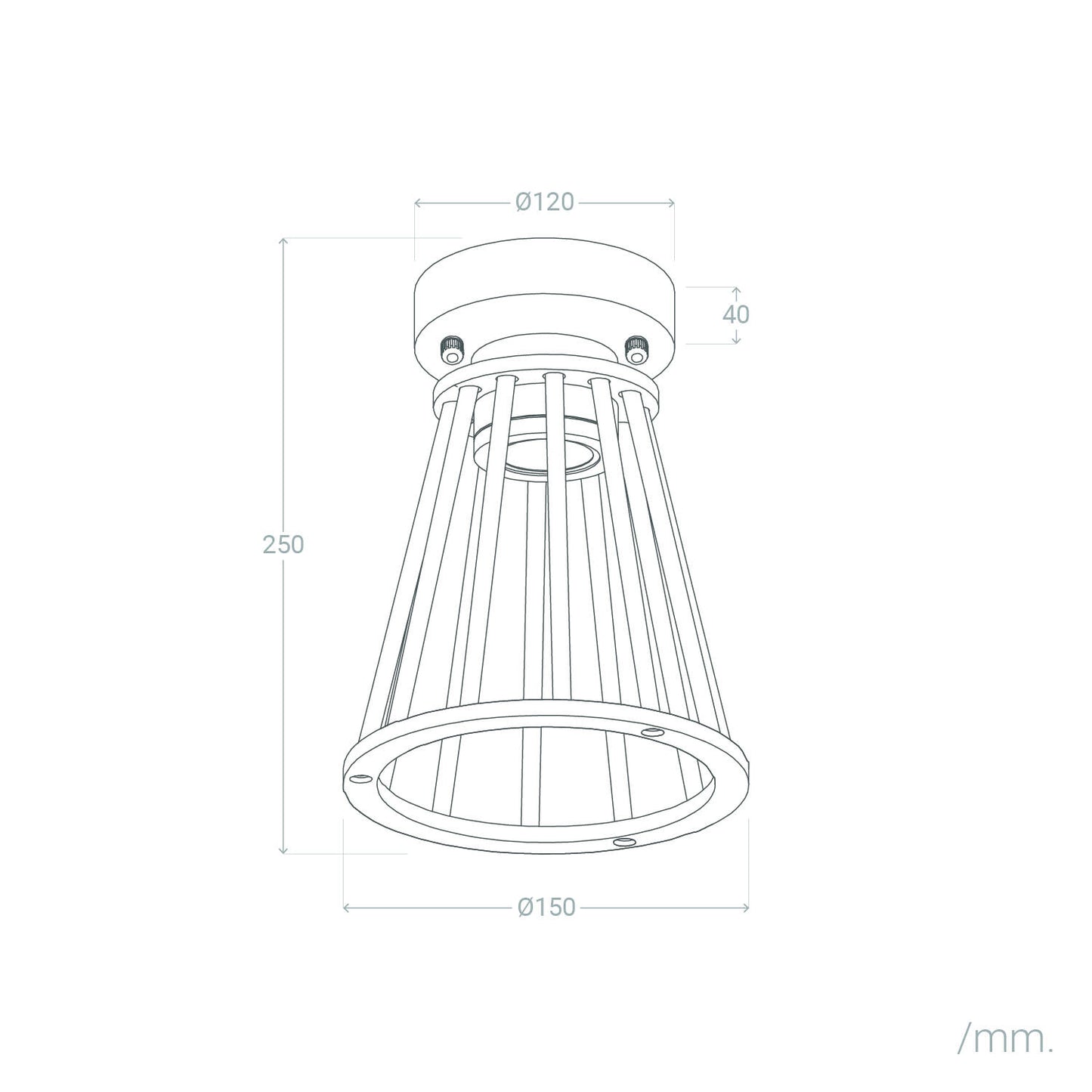 Lámpara de Techo Exterior LED 6W Aluminio Bradda