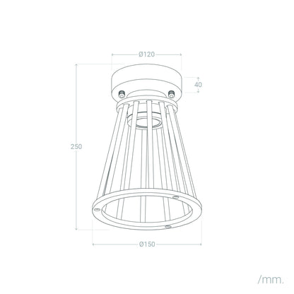 Lámpara de Techo Exterior LED 6W Aluminio Bradda