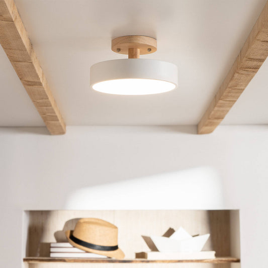 Lámpara de Techo LED 12W Madera y Aluminio CCT Seleccionable Whisty