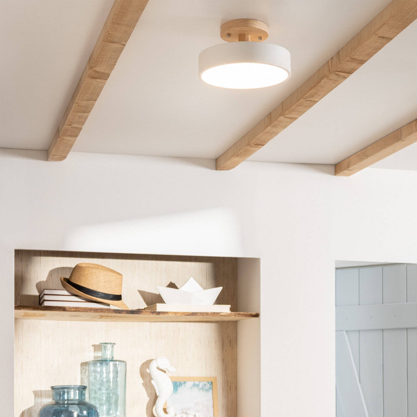 Lámpara de Techo LED 12W Madera y Aluminio CCT Seleccionable Whisty