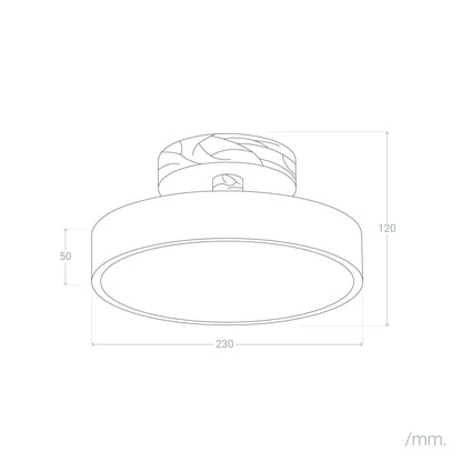 Lámpara de Techo LED 12W Madera y Aluminio CCT Seleccionable Whisty