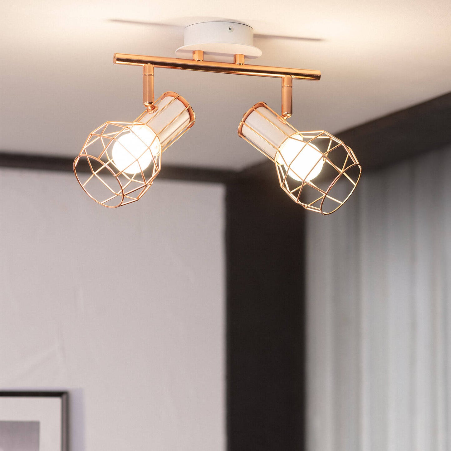 Lámpara de Techo Metal Orientable 2 Focos Lada
