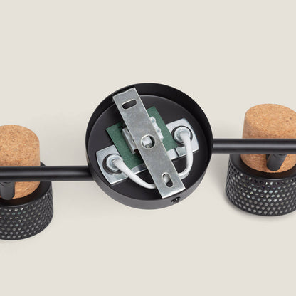 Lámpara de Techo Metal y Corcho Cuatro Focos Liksy