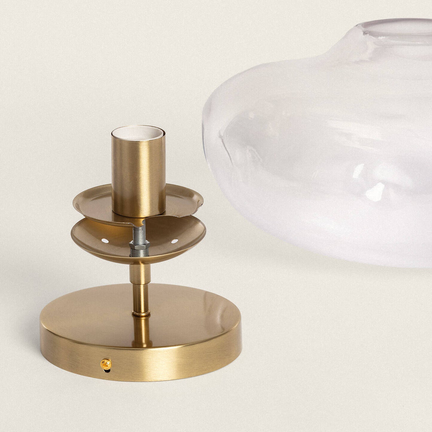 Lámpara de Techo Metal y Cristal Halych