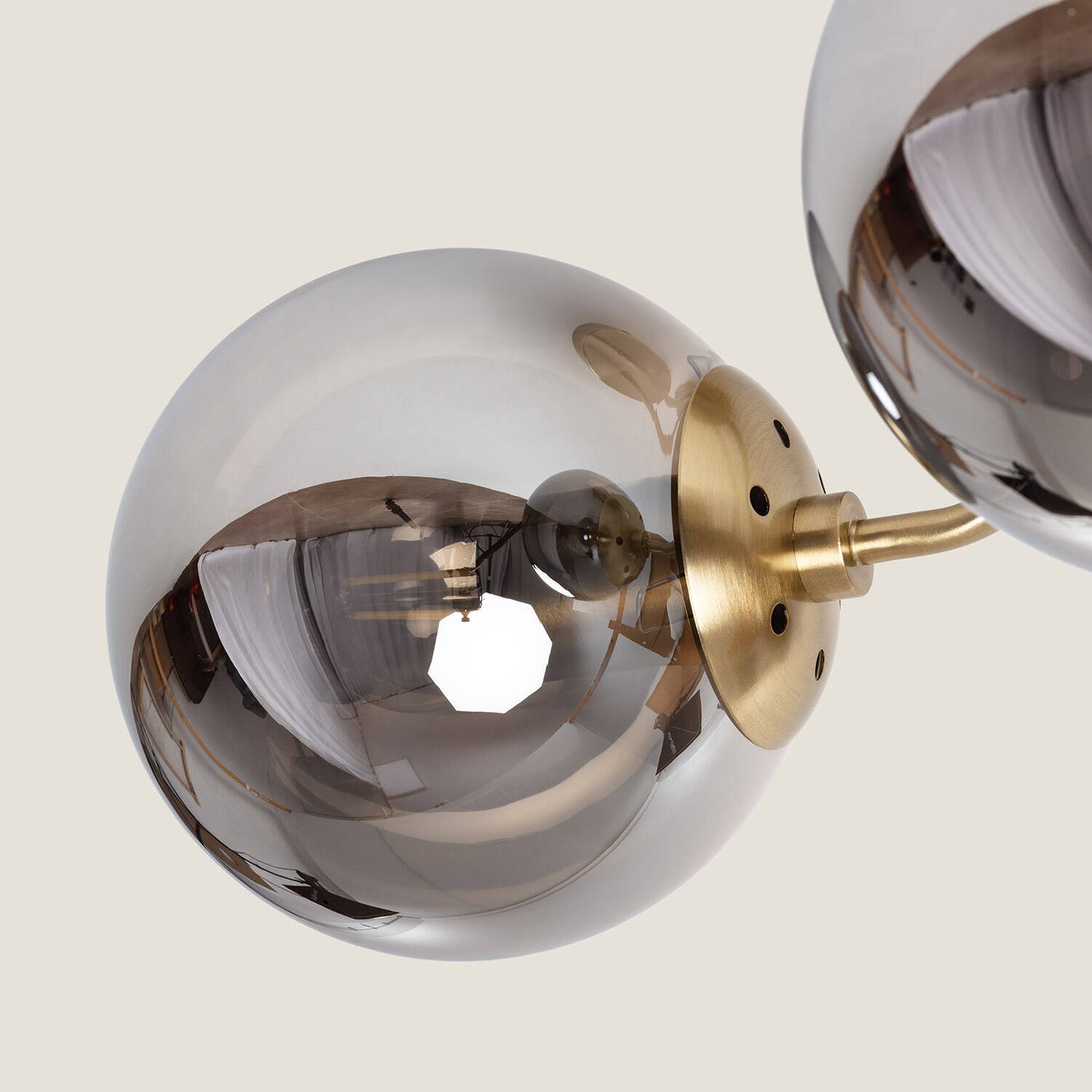 Lámpara de Techo Metal y Cristal Moonlight Brass 3 Focos