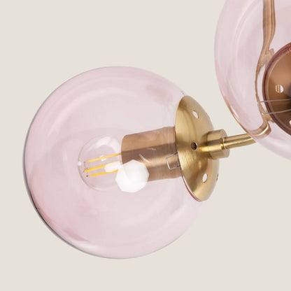 Lámpara de Techo Metal y Cristal Moonlight Brass 3 Focos