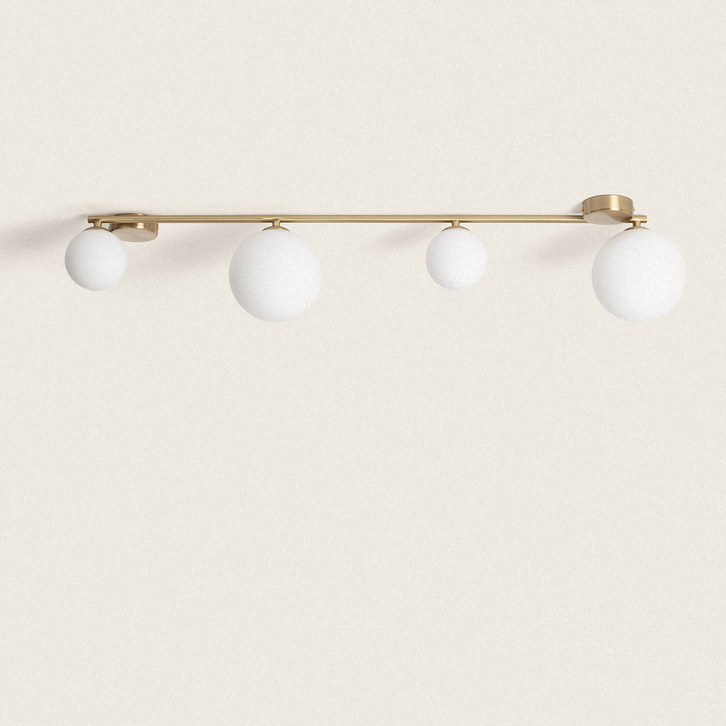 Lámpara de Techo Metal y Cristal Moonlight Brass 4 Focos