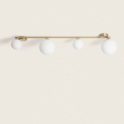 Lámpara de Techo Metal y Cristal Moonlight Brass 4 Focos