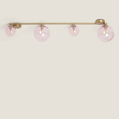 Lámpara de Techo Metal y Cristal Moonlight Brass 4 Focos