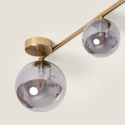 Lámpara de Techo Metal y Cristal Moonlight Brass 4 Focos