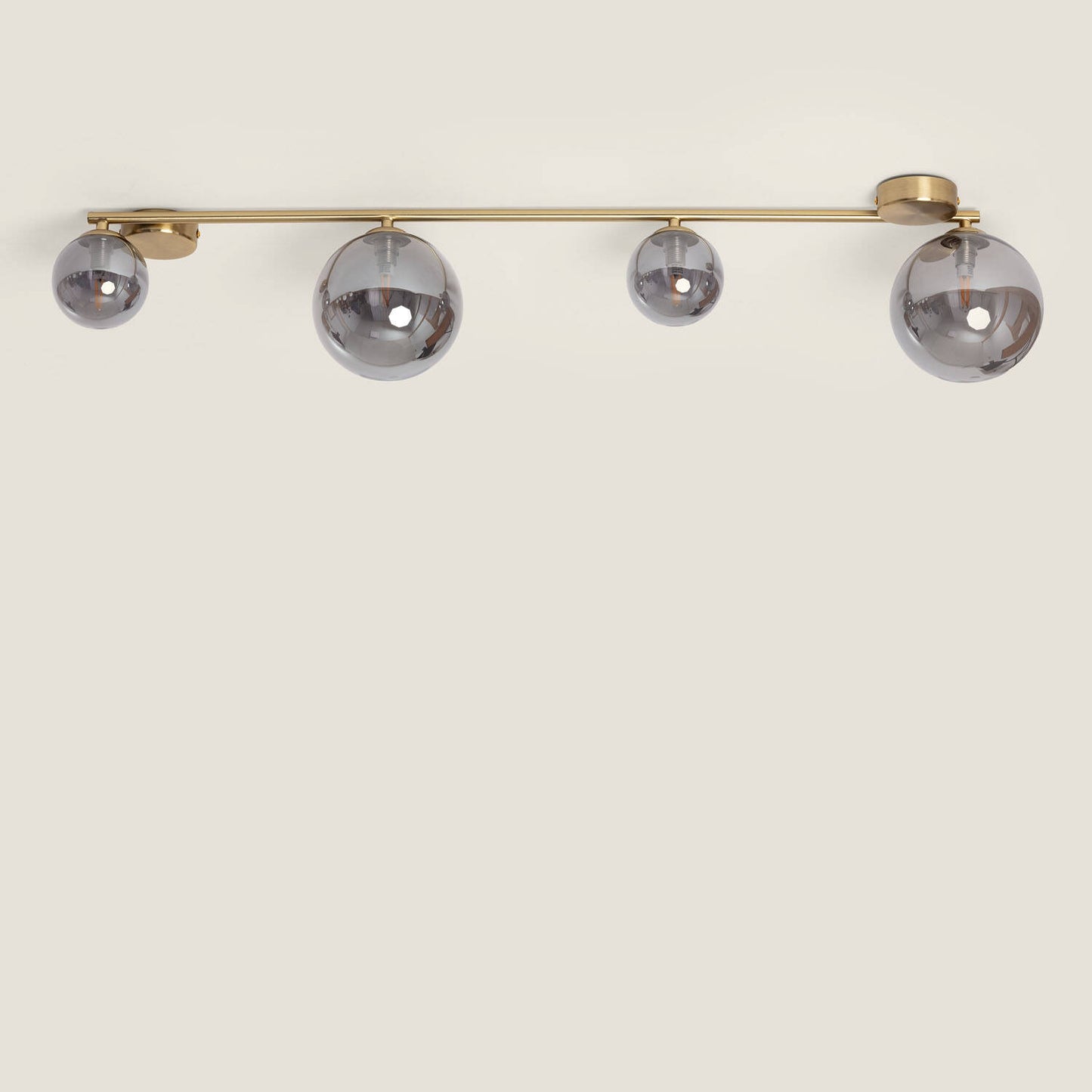 Lámpara de Techo Metal y Cristal Moonlight Brass 4 Focos