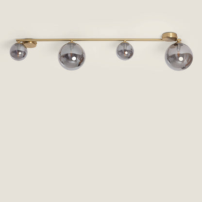 Lámpara de Techo Metal y Cristal Moonlight Brass 4 Focos