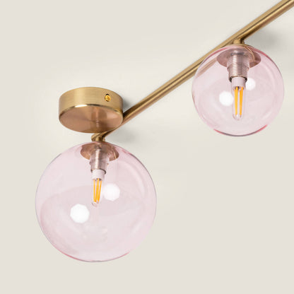 Lámpara de Techo Metal y Cristal Moonlight Brass 4 Focos