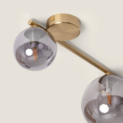 Lámpara de Techo Metal y Cristal Moonlight Brass 4 Focos
