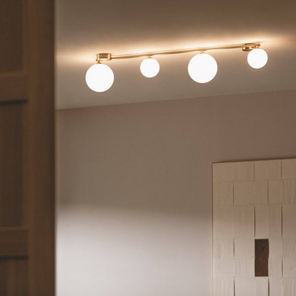 Lámpara de Techo Metal y Cristal Moonlight Brass 4 Focos